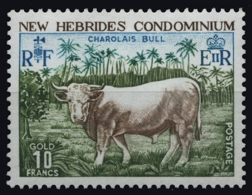 Neue Hebriden 1975 - Mi-Nr. 405 ** - MNH - Charolais Bulle