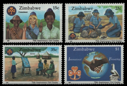 Simbabwe 1987 - Mi-Nr. 364-367 ** - MNH - Pfadfinder / Scouts