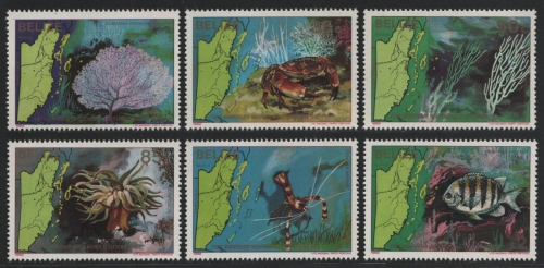 Belize 1982 - Mi-Nr. 654-659 ** - MNH - Meeresleben / Marine life (II)