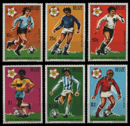 Belize 1981 - Mi-Nr. 614-619 ** - MNH - Fussball / Soccer