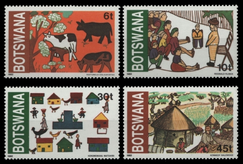 Botswana 1982 - Mi-Nr. 291-294 ** - MNH - Kinderzeichnungen