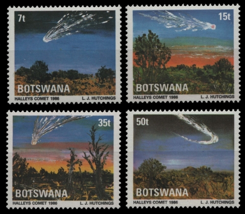Botswana 1986 - Mi-Nr. 376-379 ** - MNH - Raumfahrt / Space - Halley