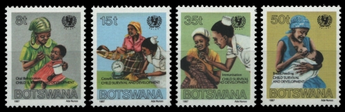 Botswana 1987 - Mi-Nr. 399-402 ** - MNH - UNICEF