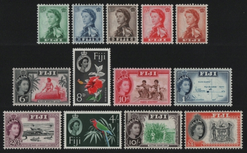 Fidschi 1959 - Mi-Nr. 141-153 ** - MNH - Queen Elizabeth II (I)