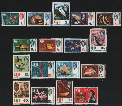 Fidschi 1969 - Mi-Nr. 232-248 ** - MNH - Freimarken / Definitives (I)