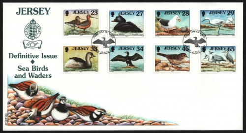 Jersey 1999 - Mi-Nr. 896-903 - Vögel / Birds - FDC