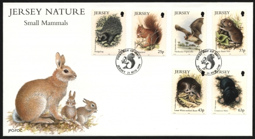 Jersey 1999 - Mi-Nr. 904-909 - Wildtiere / Wild animals - FDC