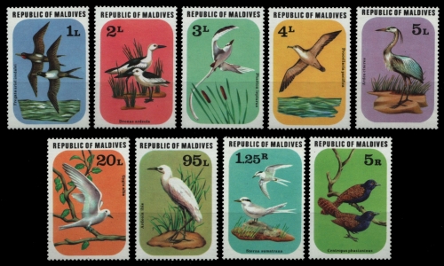 Malediven 1977 - Mi-Nr. 711-719 ** - MNH - Vögel / Birds