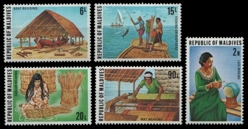Malediven 1977 - Mi-Nr. 731-735 ** - MNH - Handwerksberufe