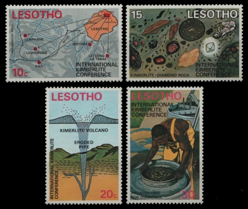 Lesotho 1973 - Mi-Nr. 147-150 ** - MNH - Kimberlit Konferenz