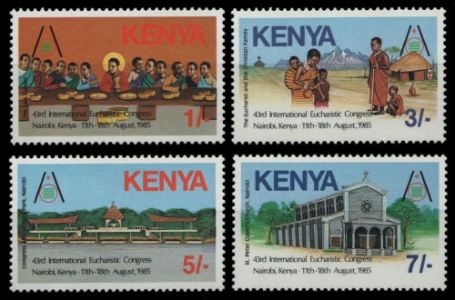 Kenia 1985 - Mi-Nr. 343-346 ** - MNH - Eucharistischer Weltkongress