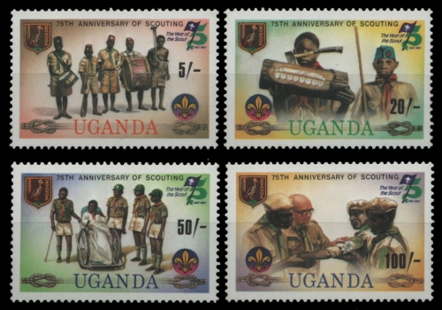 Uganda 1982 - Mi-Nr. 338-341 ** - MNH - Pfadfinder / Scouts