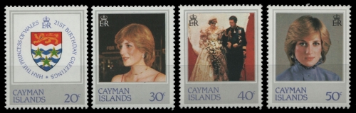 Kaiman-Inseln 1982 - Mi-Nr. 490-493 ** - MNH - Lady Diana