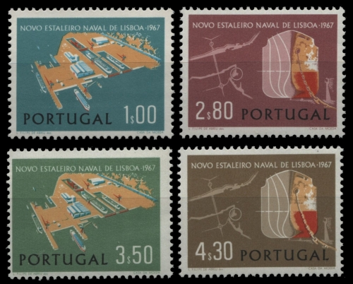 Portugal 1966 - Mi-Nr. 1036-1039 ** - MNH - Schiffswerft