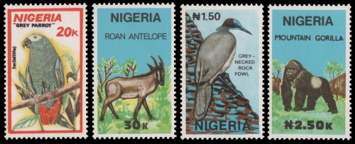 Nigeria 1990 - Mi-Nr. 561-564 ** - MNH - Wildtiere / Wild animals