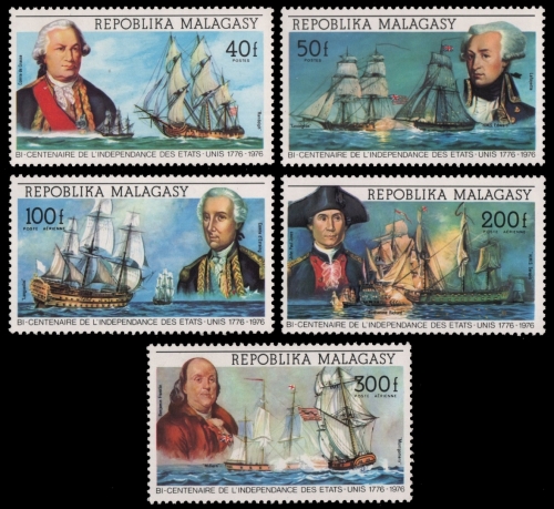 Madagaskar 1975 - Mi-Nr. 742-746 ** - MNH - Schiffe / Ships