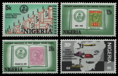 Nigeria 1974 - Mi-Nr. 300-303 ** - MNH - Marke auf Marke