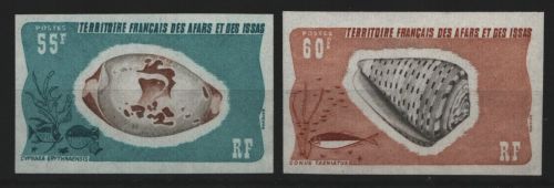 Afar und Issa 1976 - Mi-Nr. 147-148 ** - MNH - ungezähnt - Meeresschnecken