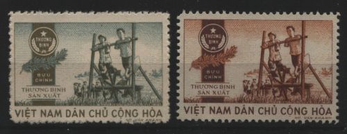 Vietnam - Portofreiheit 1959 - Mi-Nr. 2-3 (*) - ohne Gummi verausgabt