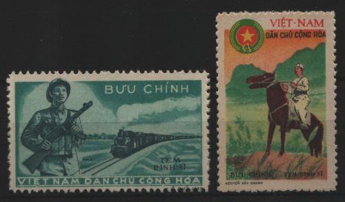 Vietnam - Portofreiheit 1959-1961 - Mi-Nr. 4 & 5 (*) - ohne Gummi verausgabt