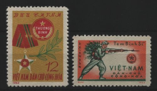 Vietnam - Portofreiheit 1963-1964 - Mi-Nr. 7 & 8 (*) - ohne Gummi verausgabt