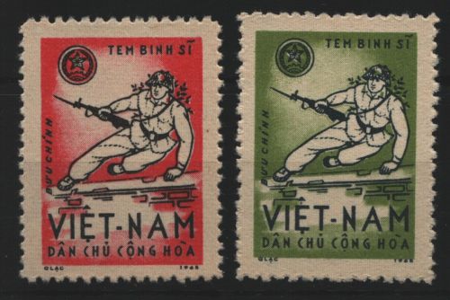 Vietnam - Portofreiheit 1965 - Mi-Nr. 9 & 10 (*) - ohne Gummi verausgabt