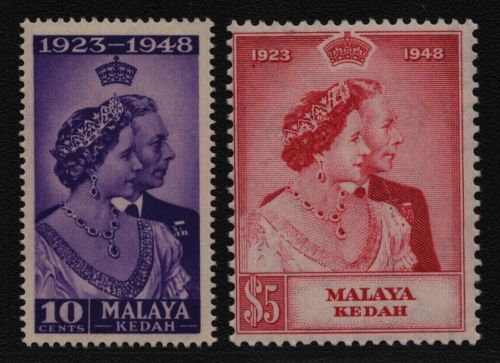 Malaya - Kedah 1948 - Mi-Nr. 55-56 * - MH - Silberhochzeit