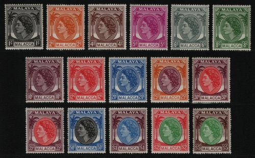 Malaya - Malacca 1954 - Mi-Nr. 28-43 ** - MNH - Freimarken / Definitives