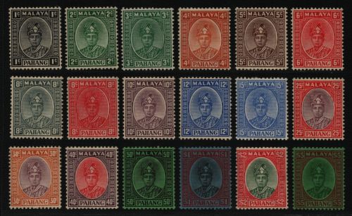 Malaya - Pahang 1948 - Mi-Nr. 19-36 * - MH - Freimarken / Definitives