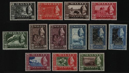 Malaya - Perlis 1951 - Mi-Nr. 29-39 & Extras ** - MNH - Freimarken / Definitives
