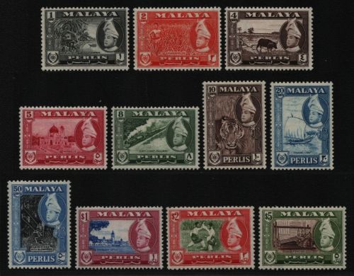 Malaya - Perlis 1951 - Mi-Nr. 29-39 * - MH - Freimarken / Definitives (I)