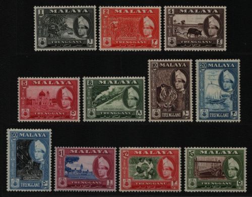Malaya - Trengganu 1957 - Mi-Nr. 76-86 - ** - MNH & * - MH - Freimarken (I)