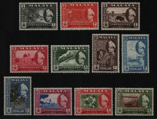 Malaya - Trengganu 1957 - Mi-Nr. 76-86 * - MH - Freimarken / Definitives (II)