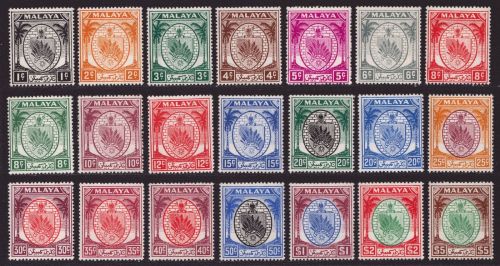 Malaya - Negri Sembilan 1949 - Mi-Nr. 41-61 * - MH - Freimarken / Definitives