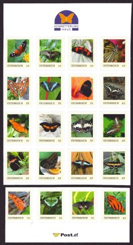 Österreich ** - MNH - Personalisierte Marken - Schmetterlinge / Butterflies