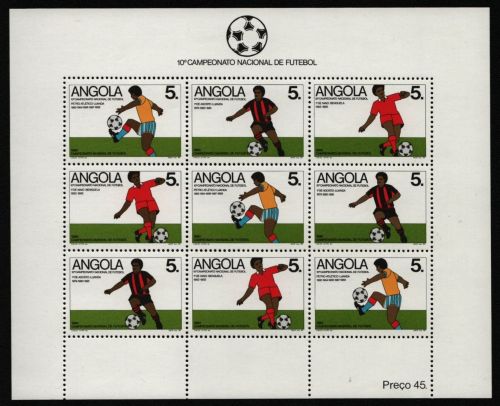 Angola 1989 - Mi-Nr. 777-779 ** - MNH - KLB - Fußball / Soccer