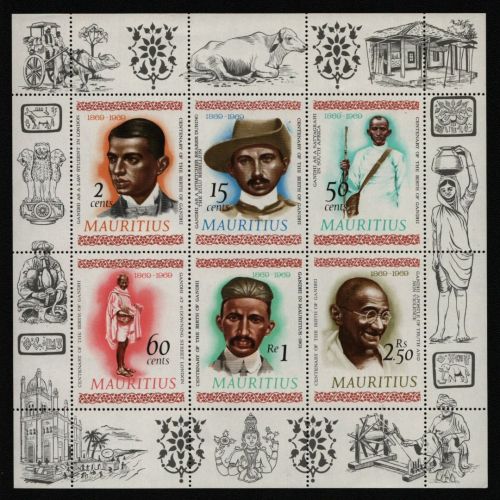 Mauritius 1969 - Mi-Nr. Block 1 ** - MNH - Mahatma Gandhi