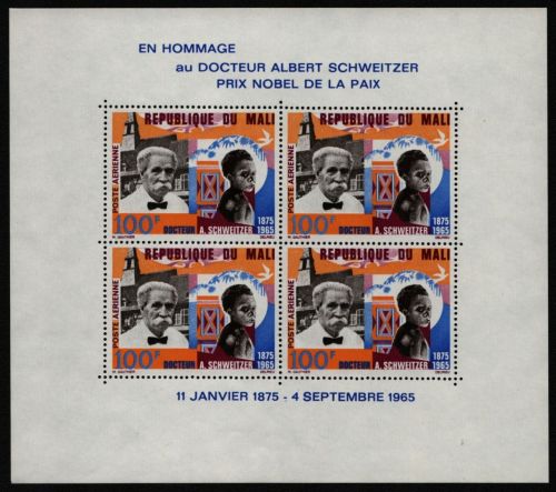 Mali 1965 - Mi-Nr. Block 4 ** - MNH - Albert Schweitzer