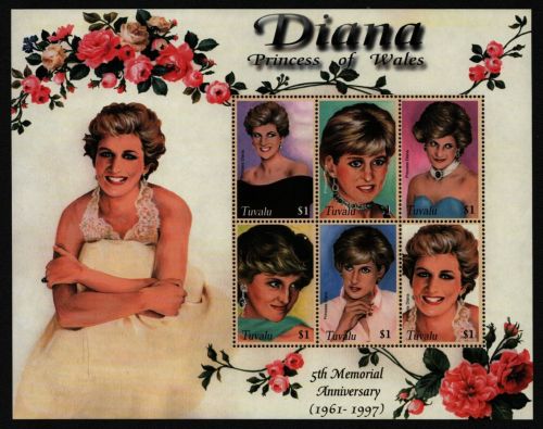 Tuvalu 2002 - Mi-Nr. 1078-1083 ** - MNH - Prinzessin Diana