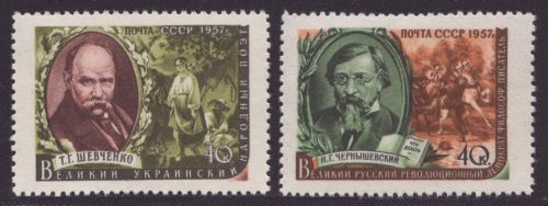Russia / Sowjetunion 1957 - Mi-Nr. 1956-1957 ** - MNH - Schrifsteller