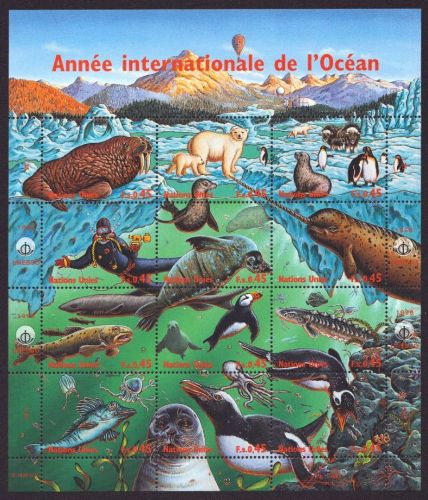 Uno Genf 1998 - Mi-Nr. 334-345 ** - MNH - KLB - Wildtiere / Wild animals
