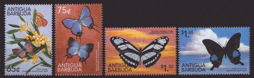 Antigua 1999 - Mi-Nr. 3023-3026 ** - MNH - Schmetterlinge / Butterflies