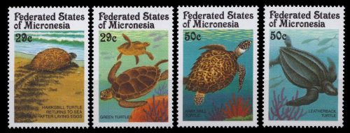 Mikronesien 1991 - Mi-Nr. 215-218 ** - MNH - Schildkröten / Turtles