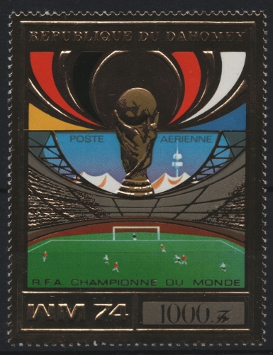 Dahomey 1974 - Mi-Nr. 610 A ** - MNH - Gold - Fußball / Soccer