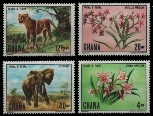 Ghana 1970 - Mi-Nr. 413-416 ** - MNH - Fauna & Flora