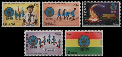 Ghana 1971 - Mi-Nr. 434-438 A ** - MNH - Pfadfinder / Scouts