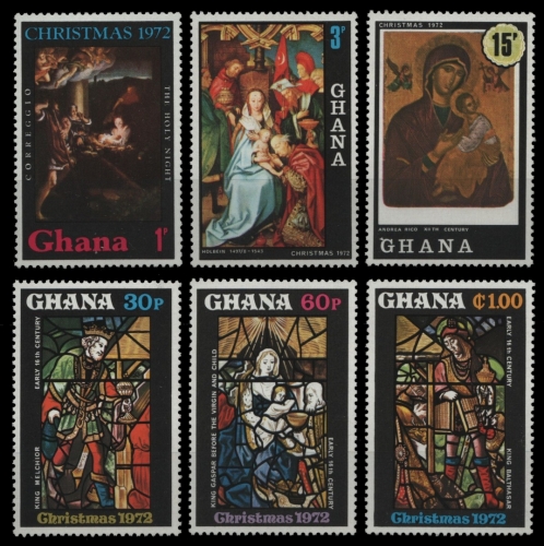 Ghana 1972 - Mi-Nr. 486-491 A ** - MNH - Weihnachten / X-mas