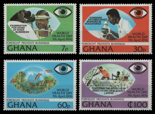 Ghana 1976 - Mi-Nr. 658-661 A ** - MNH - Vorsorge gegen Blindheit