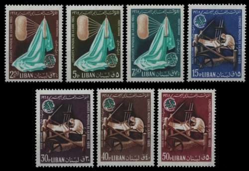 Libanon 1965 - Mi-Nr. 915-921 ** - MNH - Seidenkongress