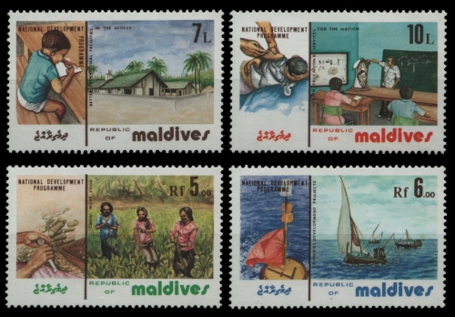 Malediven 1983 - Mi-Nr. 1031-1034 ** - MNH - Entwicklungsprogramm